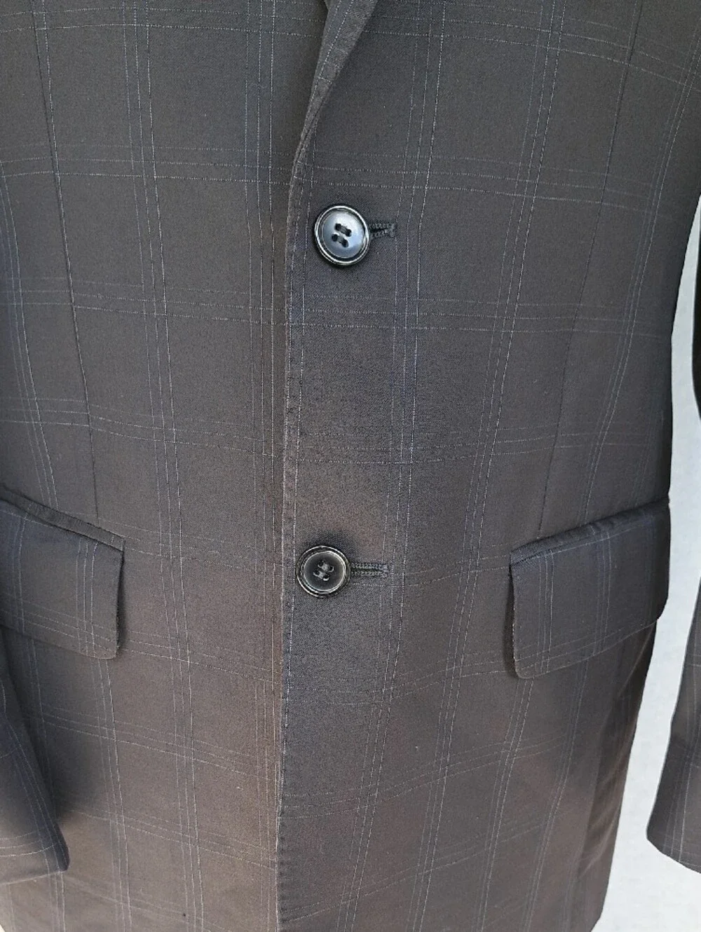 Men's Black Two-Button Blazer Jacket Made In Italy High Quality